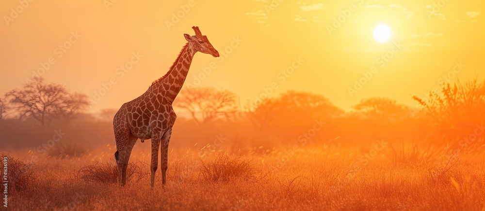 Giraffe at Sunset